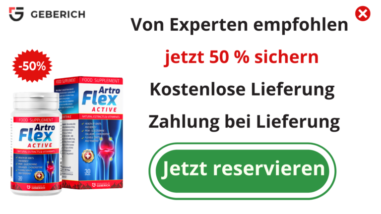 ArtroFlex Active Von Experten empfohlen jetzt 50 % sichern Kostenlose Lieferung Zahlung bei Lieferung